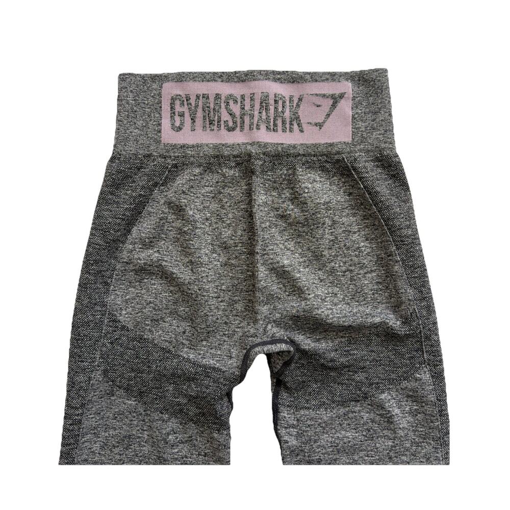 Gymshark Seamless Leggings Womens Small Gray Purple Logo Workout Gym
